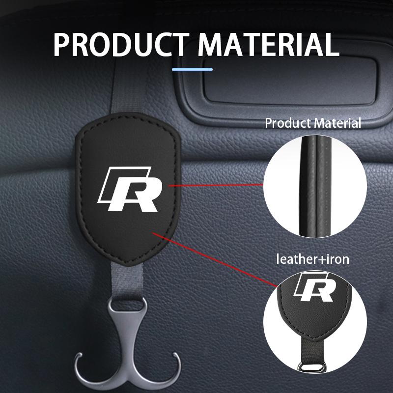 New 2026 Emblems For Volkswagen VW Car Back Rest Fixed Hook Handbag Hat Clothes Hanging Hooks Mk6 CC B5 B6 B7 Golf 4 5 6 7 Scirocco Sagit Zs1
