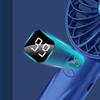 Digital Display Cooling Electric Fan 4000mAh Water Spray Mini Fan 5 Speed Humidifying Table Fan Spray Handheld Fan for Home Dorm