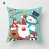Christmas Cartoon Santa Claus Elk Penguin Decorative Pattern Pillow Case Bedroom Living Room Sofa Cinema Car Throw Pillow Case