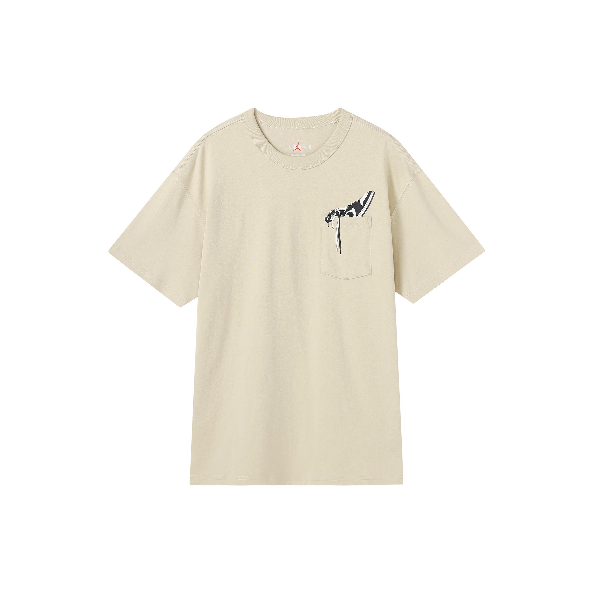 Jordan T Shirts Men s Yellow Crew Neck Moderate Straight Fit DV9724-206 XXXL