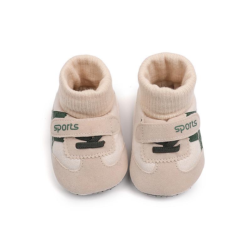Infant Unisex Cotton Shoe-Sock: Non-Slip, Thickened, Newborn Pre-Walking Footwear (0-1 Year)