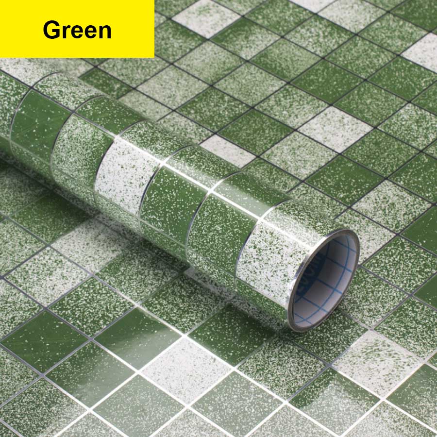 Badezimmer Wasserdichte Fliesen Wandaufkleber Selbstklebend Küche Herd Ölfest Feuerfest Tapete Aluminiumfolie Dekorfolie