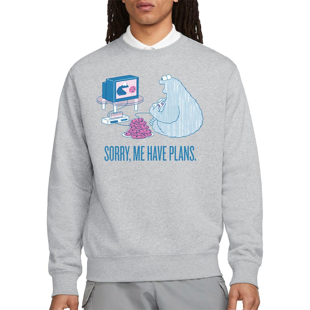 Sezamová ulice Unisex Dospělý Já Mám Plány Mikina s Cookie Monsterem