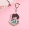 1/12Pcs Anime Character Haikyuu Acrylic Car Keychain Cute Backpack Pendant Funny Bag Charms Accessories Decoration Holiday Gifts