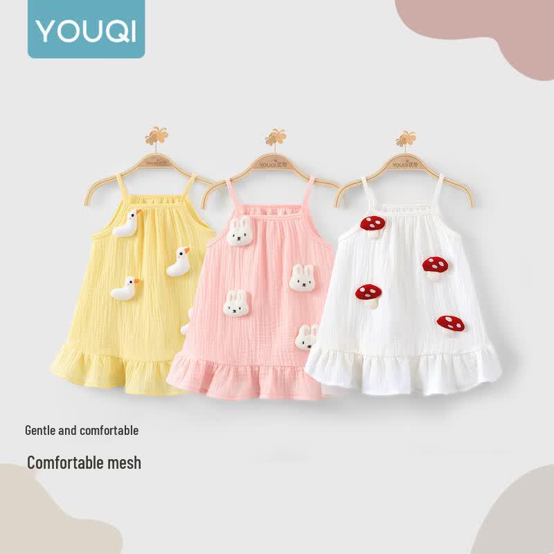 Youqi Baby Girls' Summer Polka Dot Princess Dress