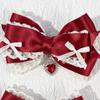 Gothic Lolita Style Hair Clip Black Ribbon Bow Fashionable Hair Clips for Women