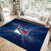 New York Rangers Design Crystal Velvet Carpet Cozy Non?Slip Printed Rug For Bedroom Living Room Entrance