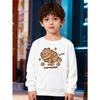 European Sizes Kids' Fashion Sweatshirt,  Round Neck Pullover with Cartoon Print, Suitable for Daily Casual Wear and Outdoor Activities