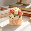 Stampi in Silicone per Candele Floreali Stampo in Silicone a Forma di Cesto Floreale per Candele Sapone Artigianato Decorazione Matrimonio