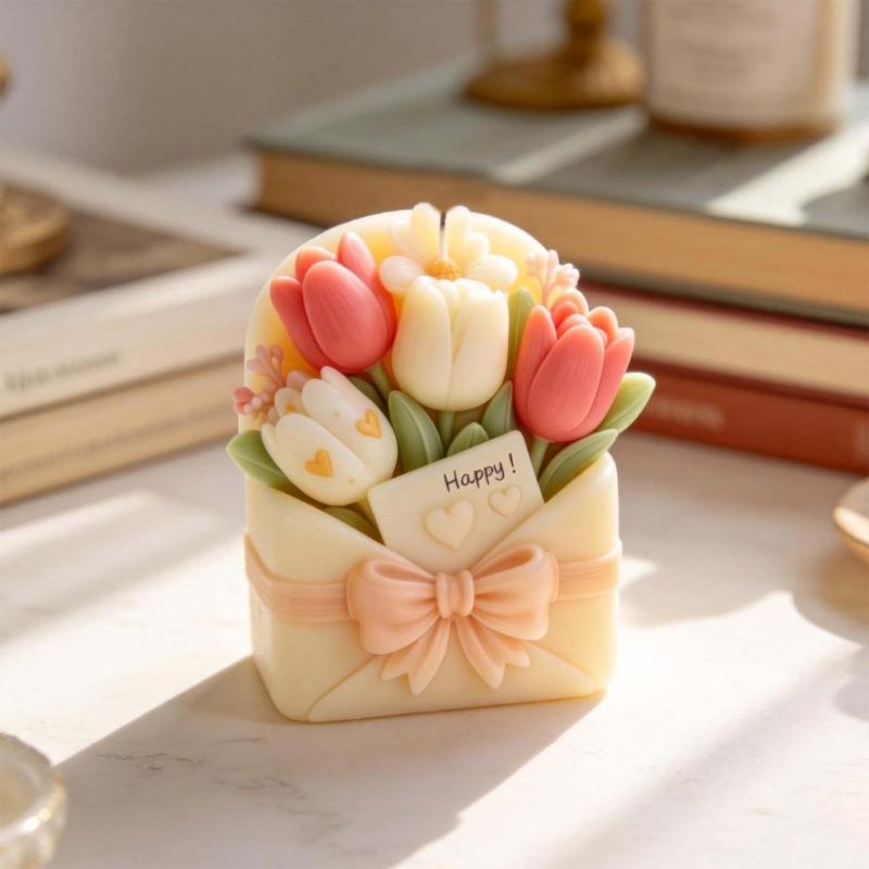 Stampi in Silicone per Candele Floreali Stampo in Silicone a Forma di Cesto Floreale per Candele Sapone Artigianato Decorazione Matrimonio