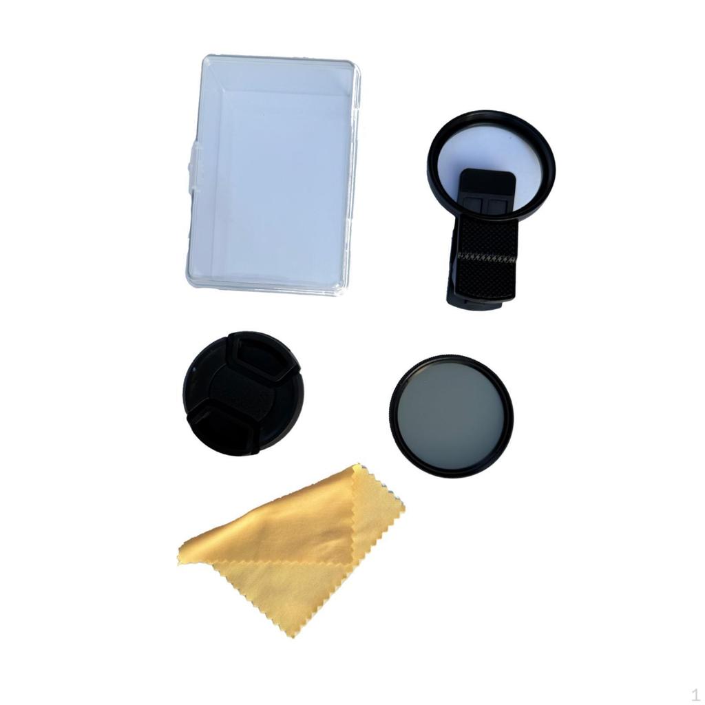 52mm Clip CPL Phone Camera Filter Kit Portable Circular Polarizer Style A