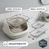 Litter Sifter and Stainless Steel Litter Scooper Fine Mesh Sifting Tool Pet Supplies for Big Adult Cats and Owner