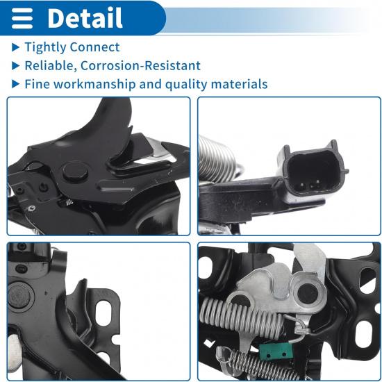 Hood Latch Assembly for Honda Odyssey 3.5L 2014-2017 Engine Hood Latch Lock Release No.74120TK8507 1 Pcs