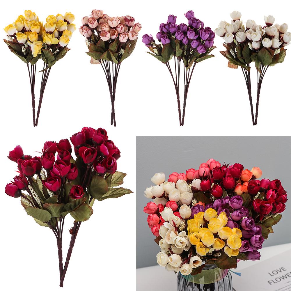 Holiday Accessories DIY Artificial Rosebud Beautiful Bouquet Simulation Rosebud Artificial Flower