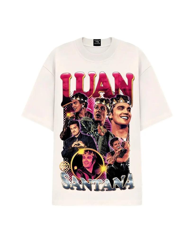Luan Santana Big Face T-shirt Men Women Classic Cotton Singer Retro Print Short Sleeves Oversized Y2k Man Women High Quality Tee