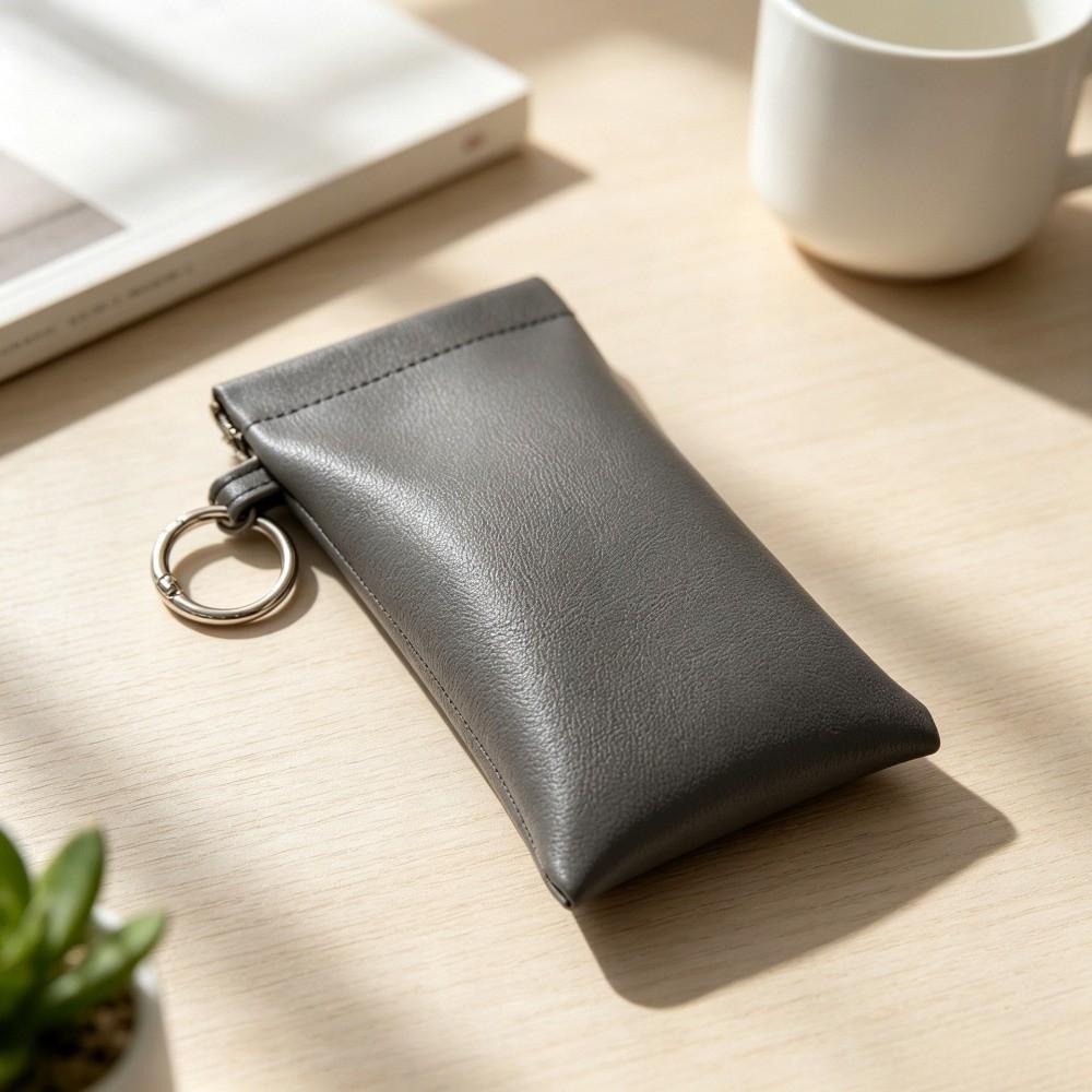 Hanging Glasses Storage Bag PU Leather Sunglasses Protective Cover  Eyewear Accessories