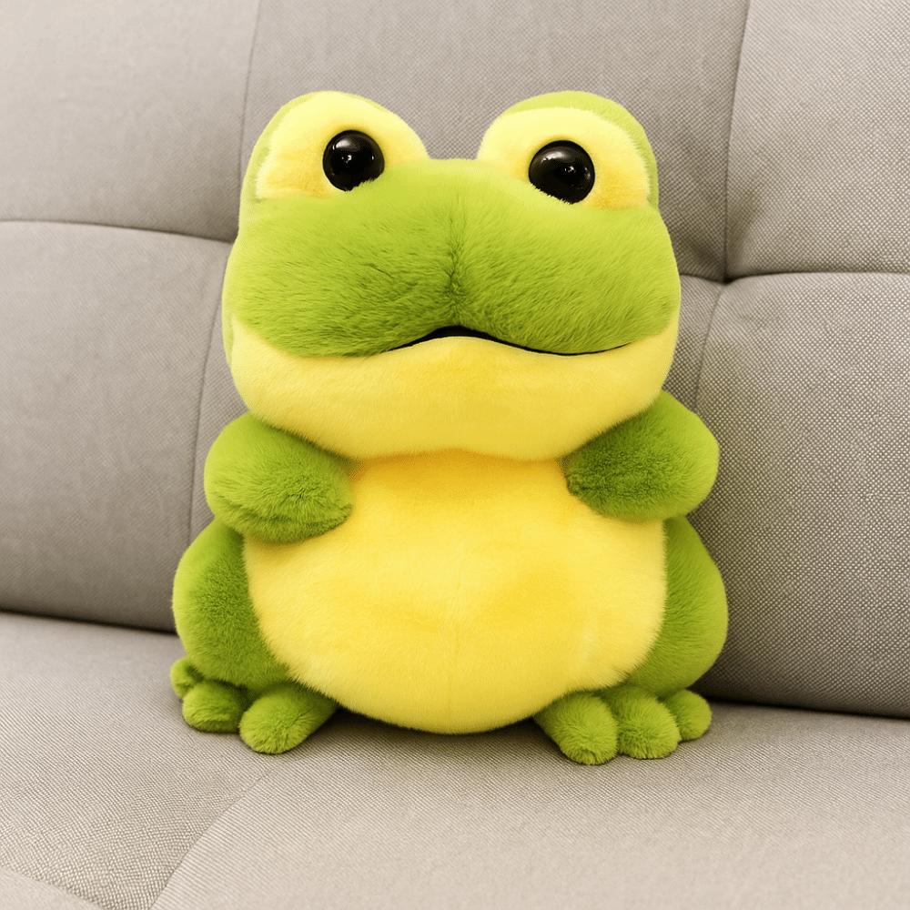 Cartoon Anime Animal Fluffy Frog Figure Doll PP Cotton Cartoon Frog Stuffed Toy  Car Decor