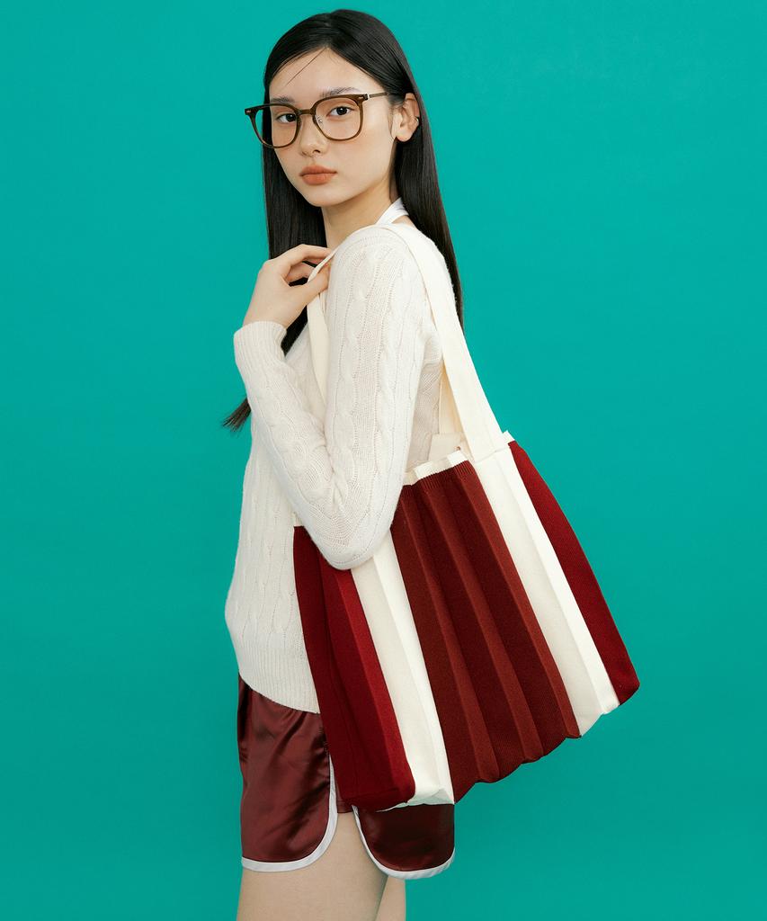 Pleatsmama Two-Way Shopper Bag Red