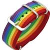 Pride Month Rainbow Wristband Lesbians Gays For Men And Women Nylon Colorful Watch Strap