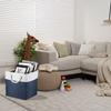 4pcs Cube Folding Storage Basket Splicing Linen Cloth Storage Box Clothes Closet Laundry Basket for Home Organization 11 Inch