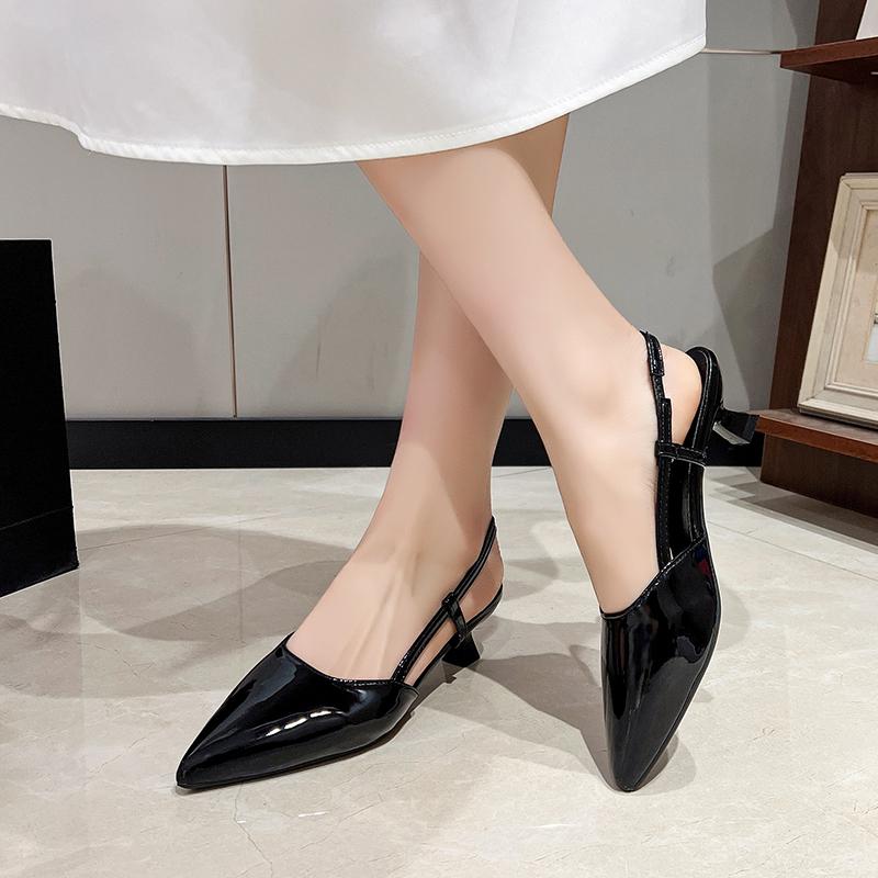 New Brand Plus Size 35-42 Women Heeled Sandals Retro Rome High Heels Shoes Women High Heel Leather Buckle Pumps Mules
