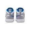 Jordan Air Jordan 1 Mid top Children's Basketball Shoes Gray Blue Children Aged 3 7 Years Old BQ7197-014