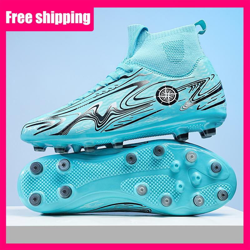 Mens Football Shoes Outdoor Society Adult Futsal Slip-Resistant Sport Ultralight Rebound High-Football Boots for Quality for Men