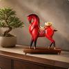 Horse Statue Chinese Figurine Wealth Symbol Decor Decoration for Living Room, Office,