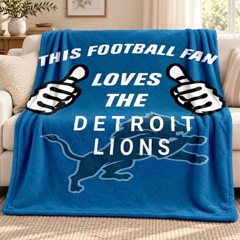 Detroit Lions blanket Flannel Blanket Soft Cozy Plush Throw for Sofa Bed Lightweight Home Decoration Outdoor camping