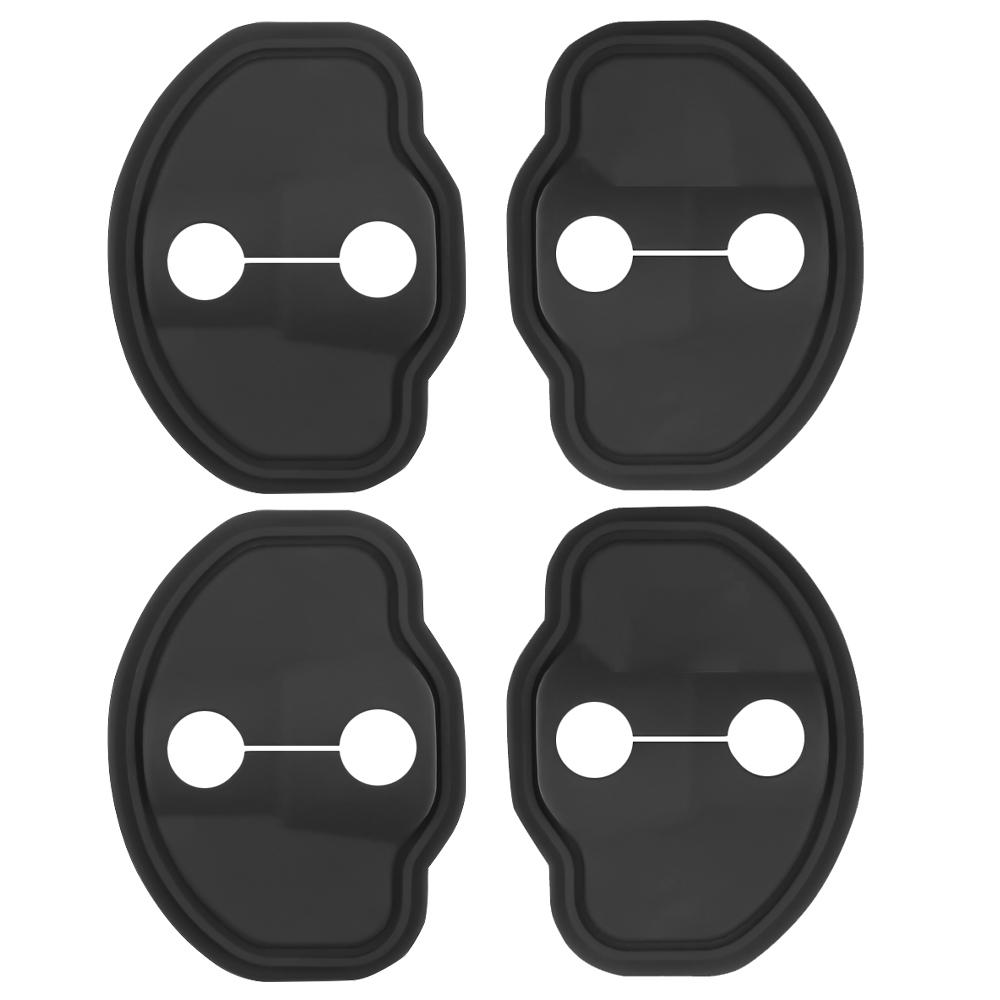 2/4Pc Car Silicone Door Lock Cover Protective Sticker Accessories For Tesla Model 3 Model S X Model Y Roadster SpaceX Cybertruck