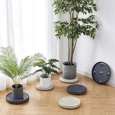 With Moving Wheels Plant Saucer Plastic Removable Flower Pot Plant Trays Pot Trays Round Flowerpot Mat