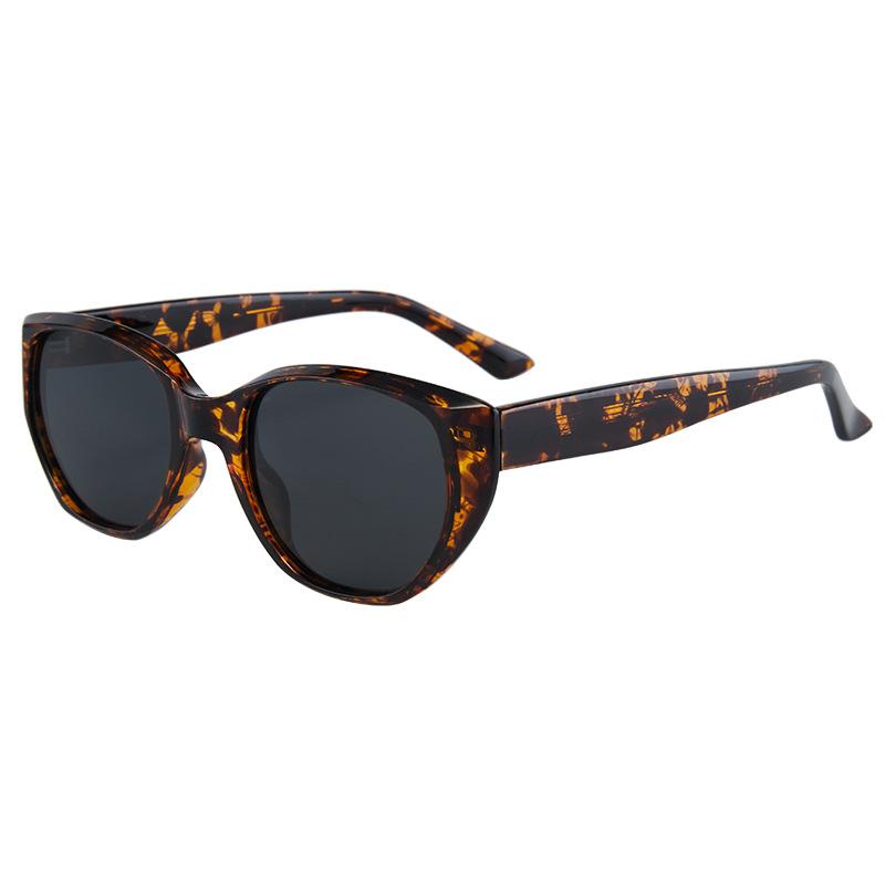 TR High-definition Polarized Cat-eye Sunglasses for Men and Women, Make the Face Appear Smaller, with a High-end Feel, UV Protection, Black Frame