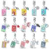 925 Silver Tarot Card Wheel of Fortune Stars and Moon Pendant Beads Fits 3mm Bracelet , DIY Birthday Jewelry Gift