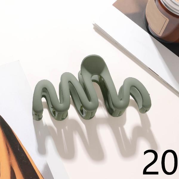 Fashion High Ponytail Hair Clip Pure Color ABS Shark Hair Claw Women Back Head Frosted Girl Hairpin Anti-sagging Hairstyle