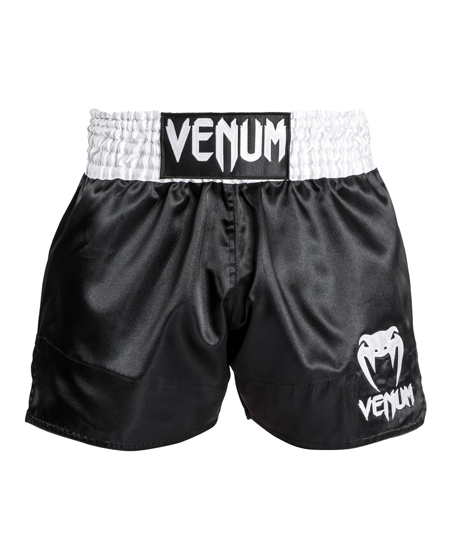 

Muay Thai Shorts Classic Venum Venum Kick Boxing Martial Arts x White x // Pants, Trunks, Sportswear, Training, (Black White, Small)