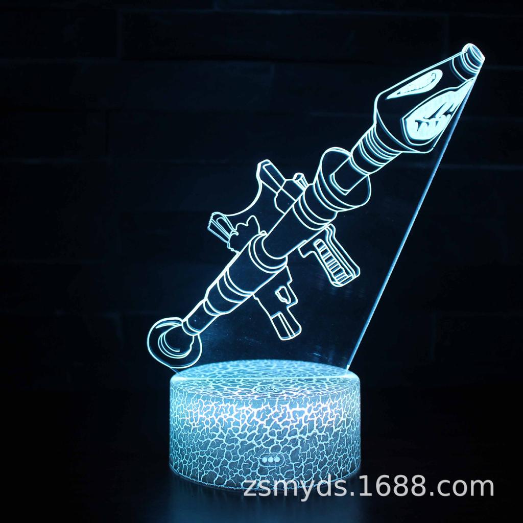 Fortnite 3D Anime Lampe Aktivität Cosplay Muster LED Nachtlicht Gamer Dekoration Niedlich und Charmant Tischlampe Anime Zimmerdekoration Geschenk Spielzeug
