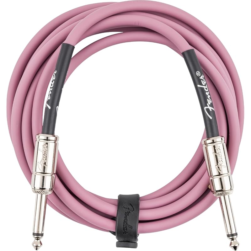 Fender ContourTM Instrument Cable, Burgundy Mist, 10" (3.05m) - Guitar & Bass Cable