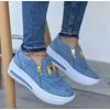 Women Autumn Sneakers Casual Double M Printed Side Zipper Platform Shoes Ladies Vulcanized Shoes Zapatillas De Mujer Women Shoes