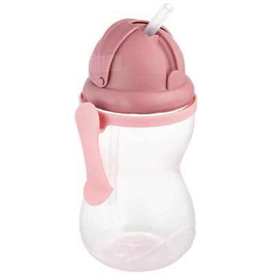 Water Bottle with Foldable Silicone Straw 370 Ml Pink, Canpol