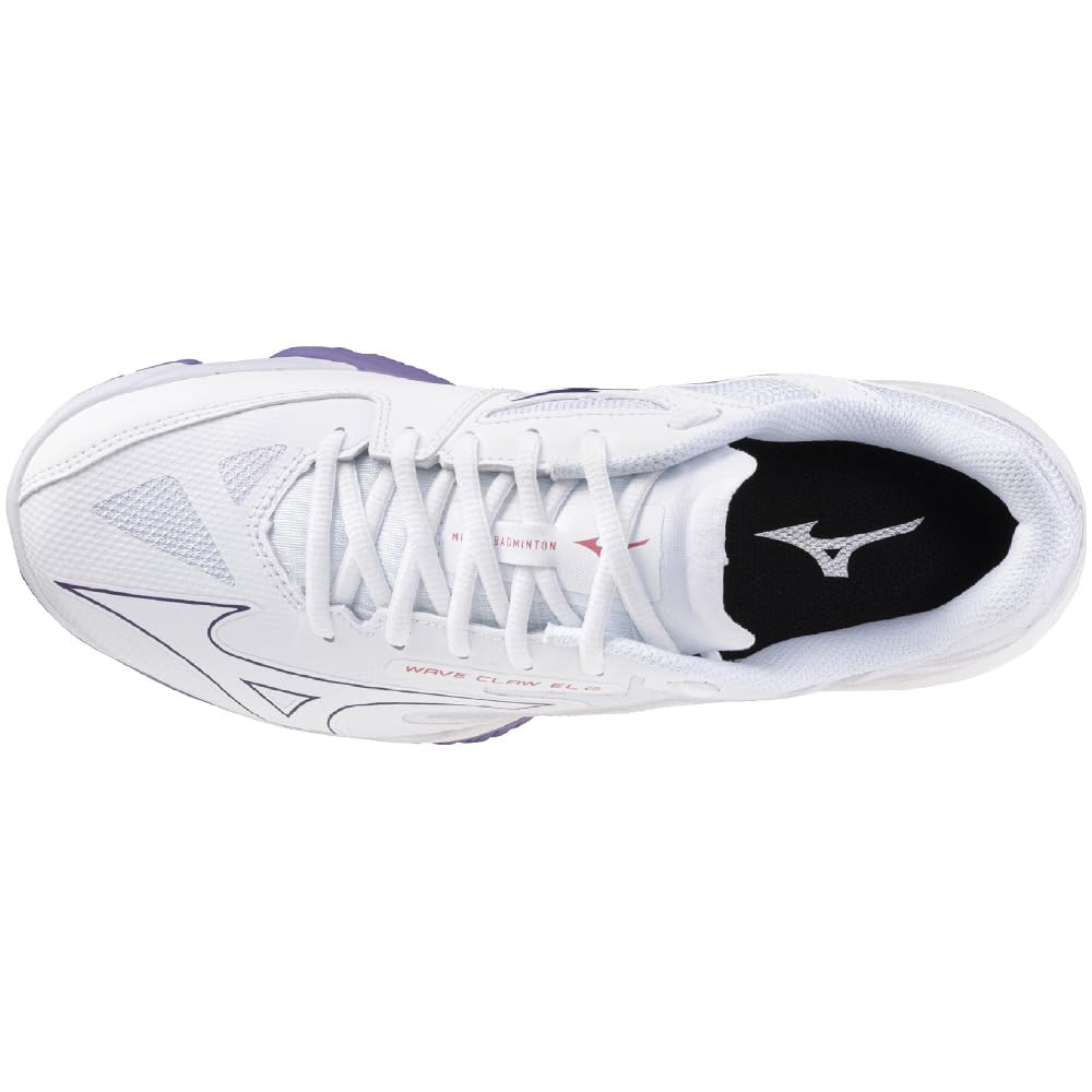 Badminton Shoes Wave Claw EL 2 Fit Lightweight Flexibility Resilience All Rounder White x Purple x Pink cm 2E [Mizuno] 22.5