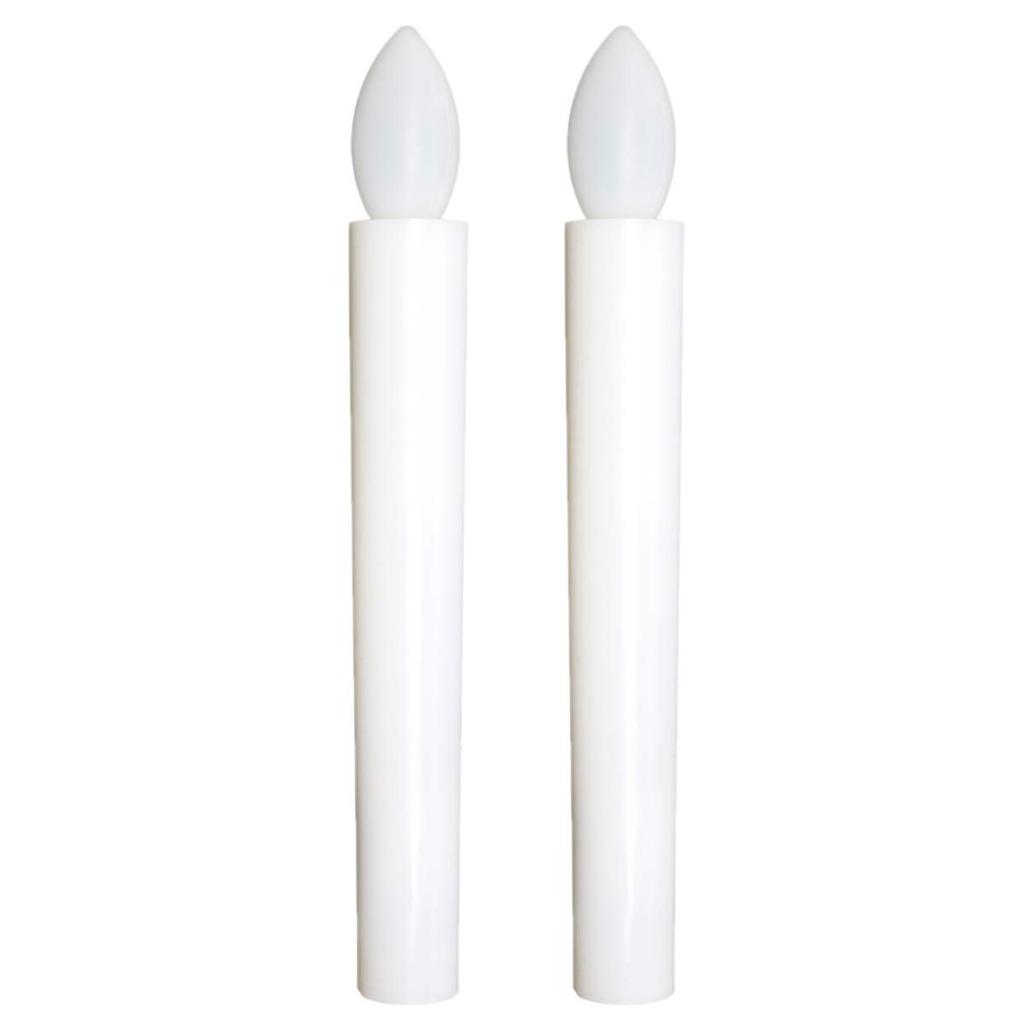 Safe and Secure LED Candles for Buddhist Altars, Standard Size 17.5cm X 22mm (Pack of 2)