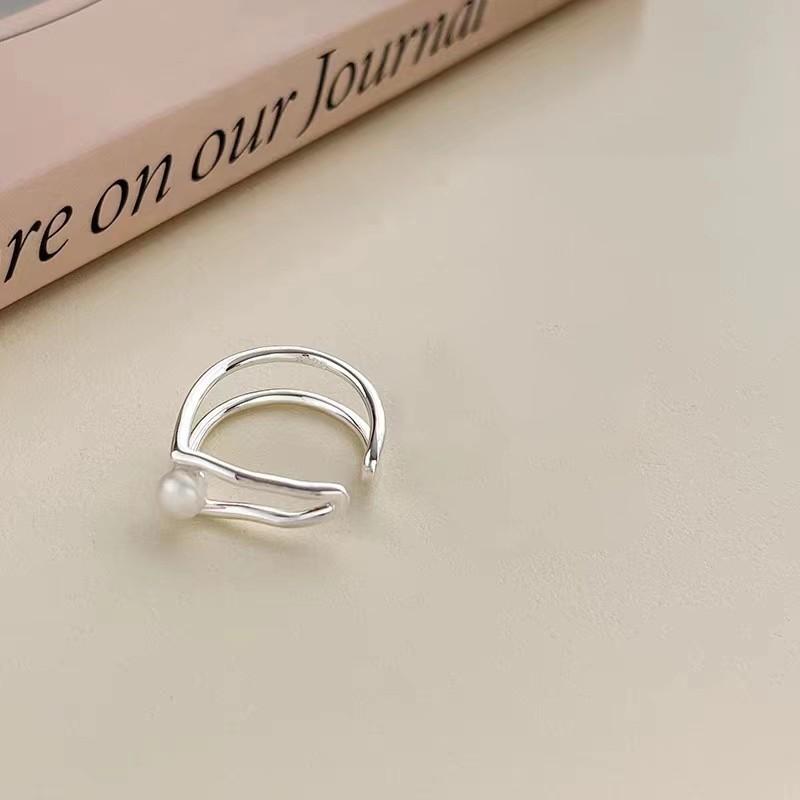 Zircon ring, personalized versatile index finger ring stacking, wearing index finger ring opening can be adjusted