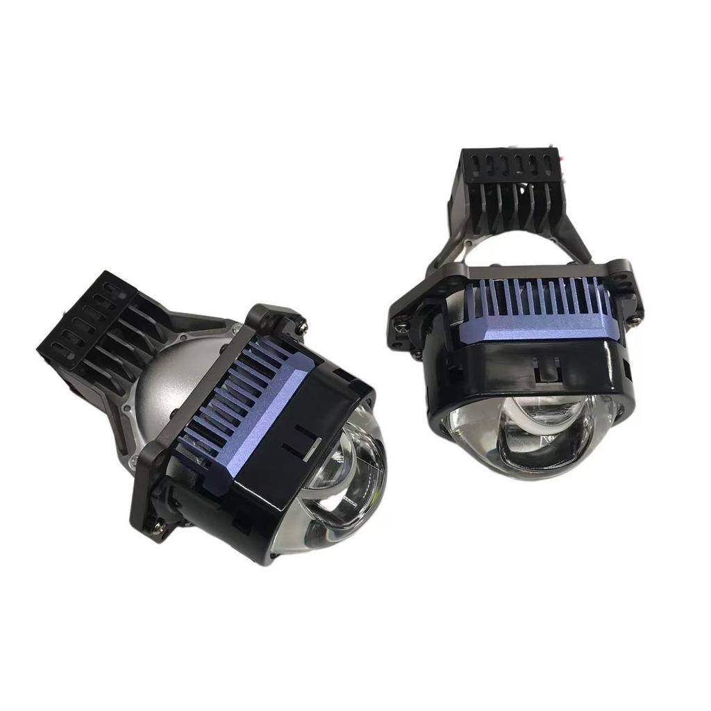 F75 Car Led Headlight Square 3 Inch Double Light Lens Ultra Bright High Beam Low Beam Laser Lens 75W High Power