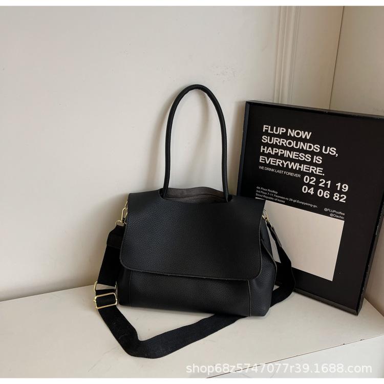 Retro casual versatile tote bag 2025 new commuter shoulder bag high-end niche design crossbody bag