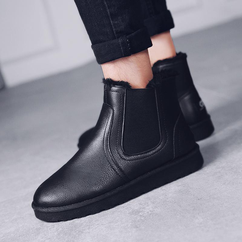 

2025 winter new high-top snow boots men s thermal cotton shoes boys fleece thickened elderly hair shoes home 44