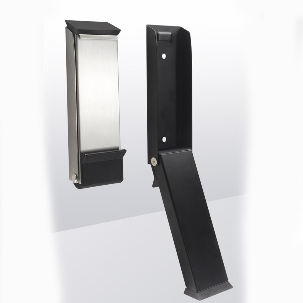 Adjustable Steel Door Stopper Non Punch Designs Metal Door Stop with Rubber Tip Quick Installation for Gap Doors