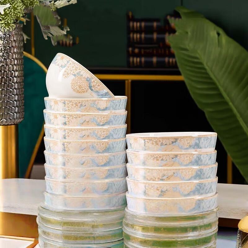 Jingdezhen Ceramic Rice Bowl Set