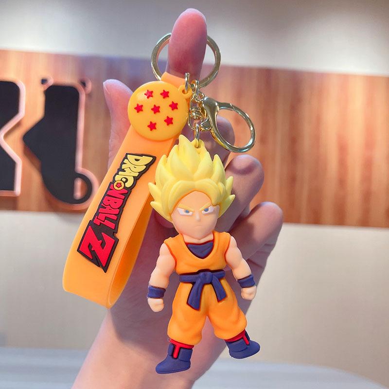 

Anime Dragon Ball Keychain Fashion Jewelry Son Goku Vegeta Piccolo Action Figures 8CM PVC Key Ring for Men Women Bag Pendant