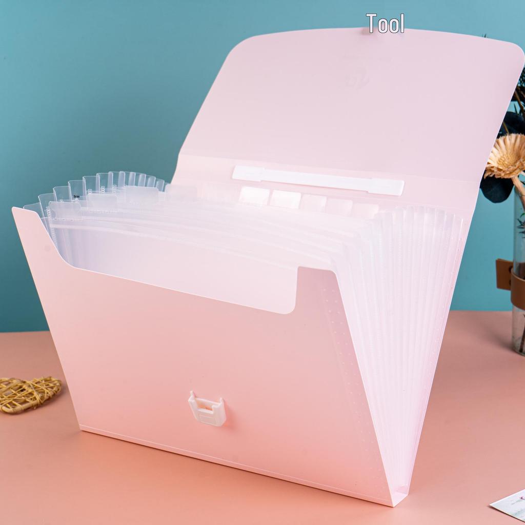 Student Blue 13-Layer Accordion File Folder - A4 Capacity Organizer