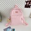 Schoolbag Solid Color Backpack 1011 New Junior High School Girls High School College Students School Bag Women Travel Lightweight Small Backpack